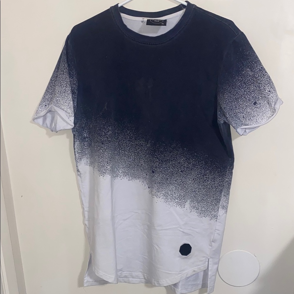 Gradient Black and White Men's Shirt